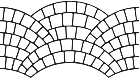 European Fan (Original Paper) concrete stencil pattern