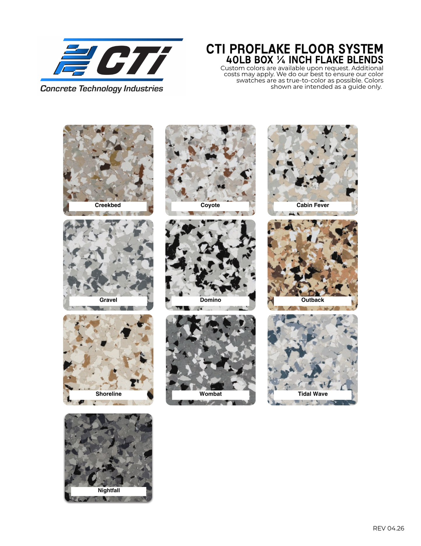 1/4" Pro Flake Blends (40 lbs)