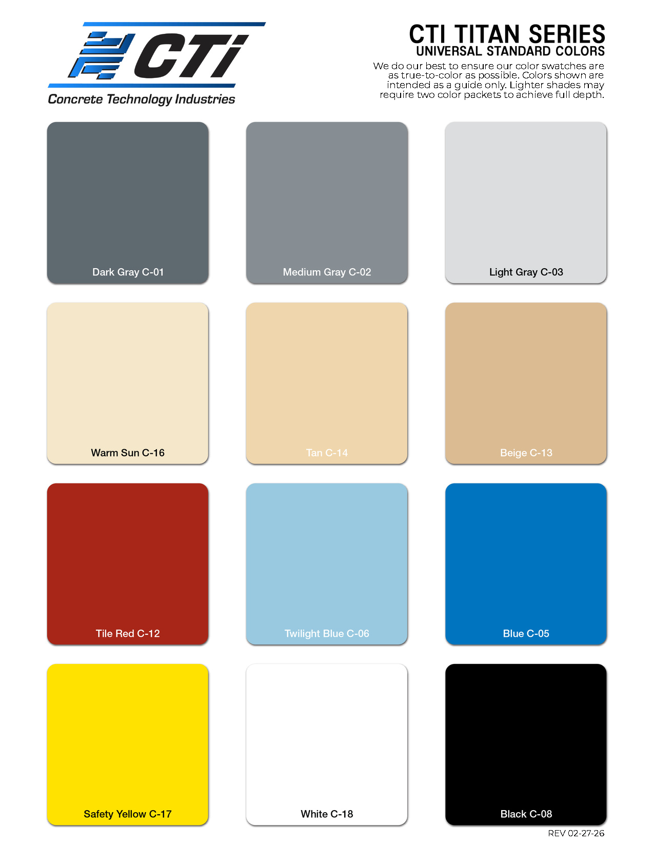 Titan Series - UNIVERSAL COLOR PACK (17 OZ)