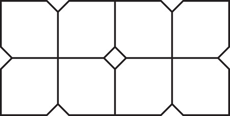 16 inch Diamond Tile (Original paper) concrete stencil pattern