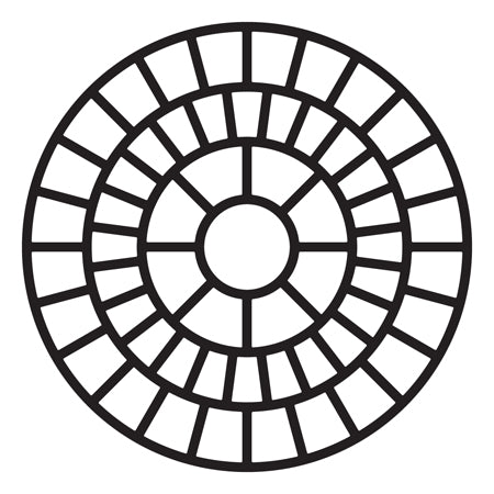 Small Brick Rosette concrete stencil pattern