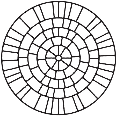 Cobble Circle concrete stencil pattern
