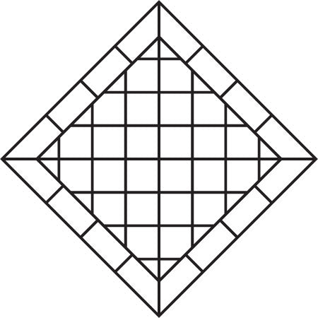 Diamond concrete stencil pattern