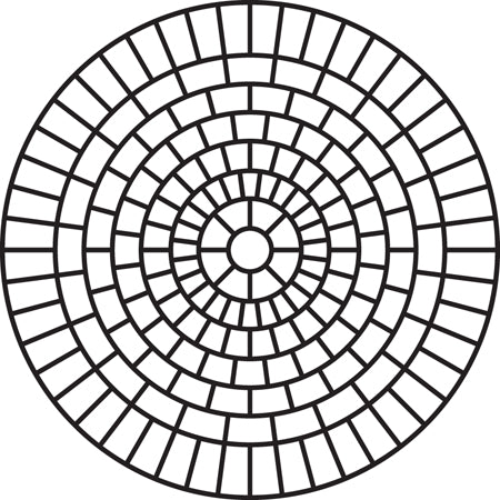 Medium Brick Rosette concrete stencil pattern
